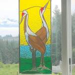 Sandhill Crane is a stained glass work by Ptarmigan artist Mike deSanno, one of numerous artists in Homers Co-op gallery. Photo provided by Ptarmigan Arts