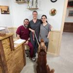 (from left to right) Claudio and Aisha Lagoa, with their daughter Isabella, are the owners and operators of the recently-opened Chugach Animal Clinic in Anchor Point. Photo provided by Amanda Jerde