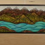 Termination Dust on the Kenai River by Deb Lowney is a torched wood piece made from local spruce, acrylic and oil paint that was part of the 2022-23 Changing Landscapes exhibit at Bunnell Street Arts Center. Photo provided by Deb Lowney