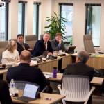 Alaska Permanent Fund Corp. board members, staff and advisors meet Monday, Oct. 30, 2023, at the corporations headquarters in Juneau. (Mark Sabbatini / Juneau Empire file photo)