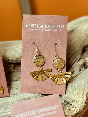 Earrings by Homestead Handicrafts are among dozens of artists works available year-round at the Art Shop Gallery. Photo provided by the Art Shop Gallery