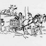 Each issue of the Homer Homesteader featured a unique illustration by writer/publisher/editor W.R. Benson. This image appeared in April 1948.