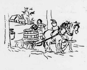 Each issue of the Homer Homesteader featured a unique illustration by writer/publisher/editor W.R. Benson. This image appeared in April 1948.