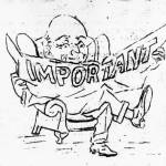 This is another of the illustrations drawn by W.R. Benson for his weekly newssheet called The Homer Homesteader. This one appeared in September 1946.