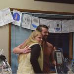 Anchor Point Chamber of Commerce board of directors president Dawson Slaughter (right) presents Chapman School principal Heidi Stokes with the Educator/Faculty of the Year Award during the Community Awards ceremony on Saturday<ins>, March 2, 2024 at the VFW in Anchor Point, Alaska</ins>. (Delcenia Cosman/Homer News)