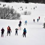 Skiers tackle the Kachemak Ski Marathon just outside of Homer, Alaska, on Saturday, March 16, 2024. (Photo by Erin Thompson/Peninsula Clarion)