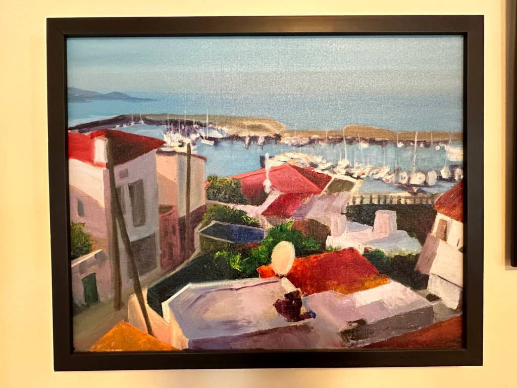 Crete is an oil painting by Alexandra Sonneborn completed in 2014. Photo by Christina Whiting