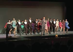 The cast from Guys and Dolls performs the piece Luck be a Lady at their final performance at Homer Mariner Theater last Saturday. (Photo by Emilie Springer/Homer News)