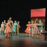 Dancers perform in the Havana scene of Guys and Dolls when character Sky Masterson, played by William Bradshaw, takes missionary Sarah Brown, played by Rebecca Trowbridge, to Cuba on a bet. (Photo by Emilie Springer/Homer News)