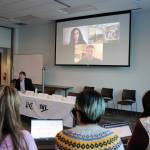 Michael Jones, Louie Flora and Crystal Schwartz participate in a candidate forum for the Homer Electric Association Board of Directors hosted by KDLL 91.9 FM, KBBI AM 890 and the Peninsula Clarion at the Soldotna Public Library in Soldotna, Alaska, on Monday, March 18, 2024. (Jake Dye/Peninsula Clarion)