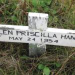 Photo courtesy of findagrave.com
This cross in the Anchor Point Cemetery marks the grave of Rex and Irmgard Hankss daughter, who was stillborn in Seward on this date.