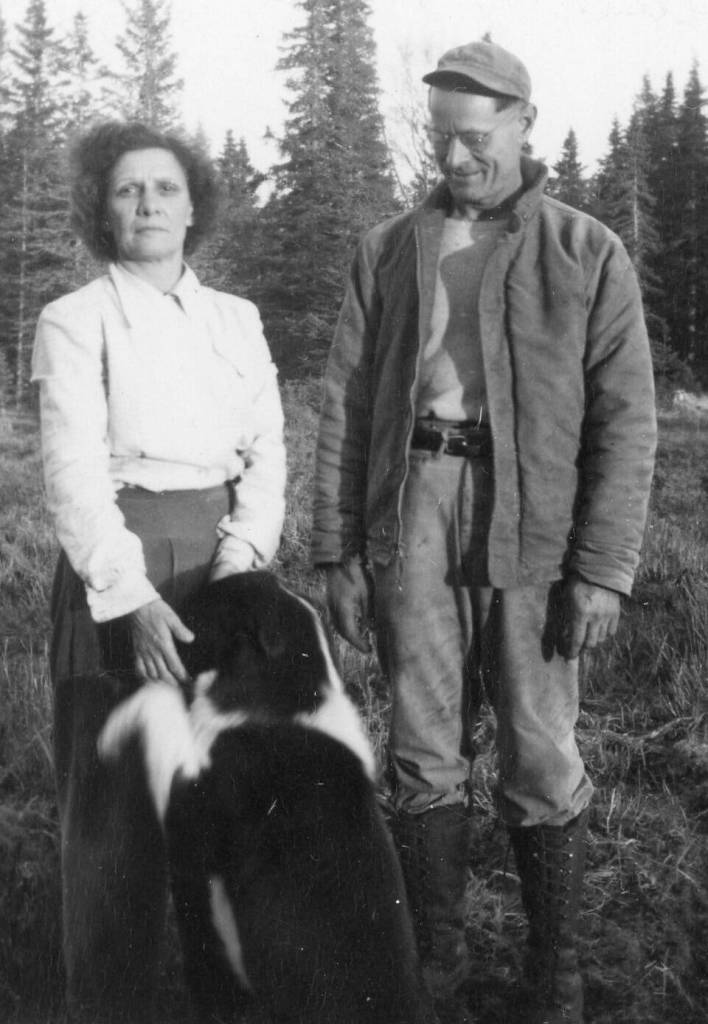 Photo courtesy of Katie Matthews
Nell and Homer Crosby were early homesteaders in Happy Valley. Although they had left the area by the early 1950s, they sold two acres on their southern line to Rex Hanks.