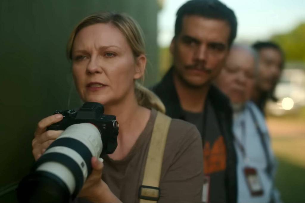 Kirsten Dunst, Wagner Moura and Stephen McKinley Henderson appear in Civil War. (Promotional photo courtesy A24)
