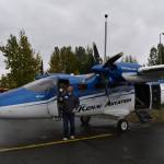 Joel Caldwell shows off the new Tecnam Traveller on Thursday, Sept. 15, 2022, in Kenai, Alaska. Kenai Aviation has since added two more Tecnam Travellers to its fleet. (Jake Dye/Peninsula Clarion)