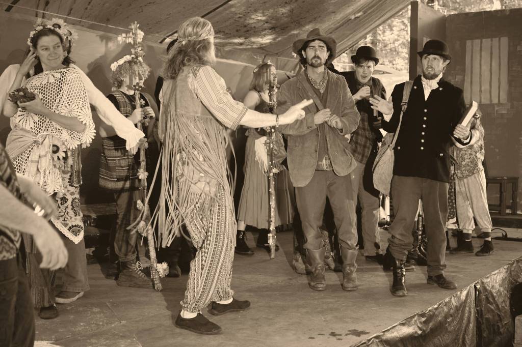 Pier One Theatre produced Trey Parkers Cannibal! The Musical at the Pratt Museum Park with cast including Emilie Springer, Brian Duffy, Ethan Martin, Rudy Multz and more in the summer of 2023. Photo by Christopher Kincaid