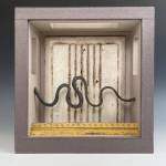 Wayfinding, a mixed media box construction created by Margo Klass in 2022, is on display at Bunnell Street Arts Center through May. Photo provided by Bunnell Street Arts Center