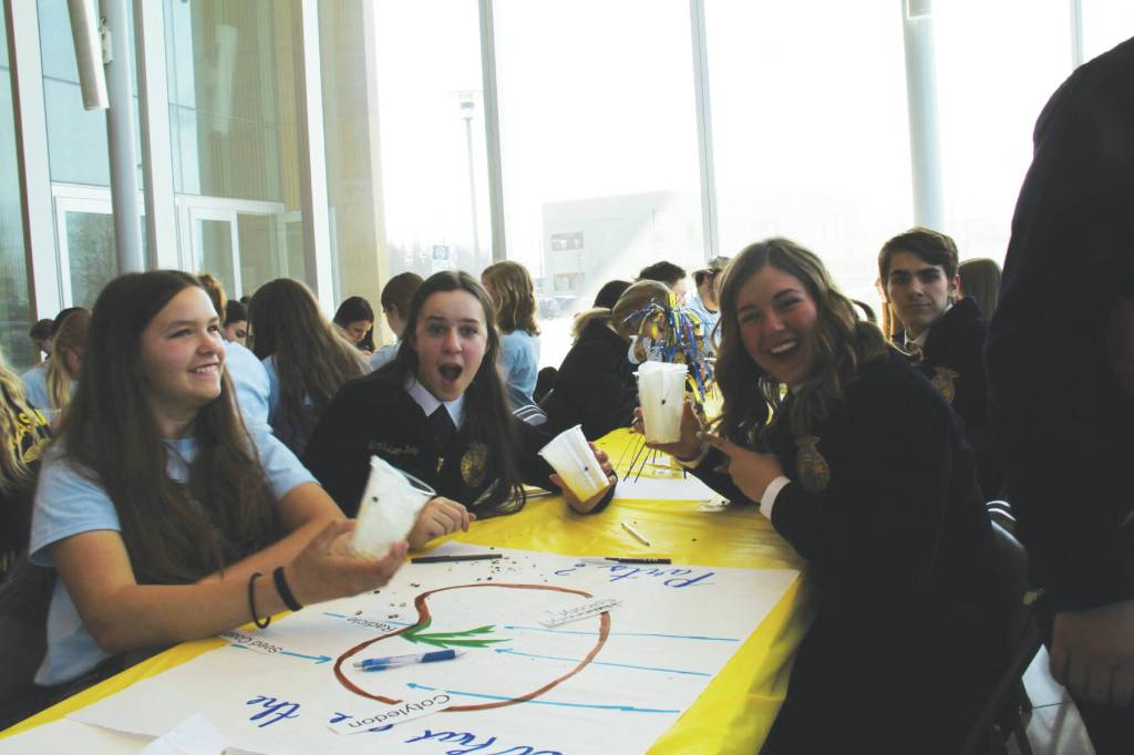 Morgan Carlson-Kelly and other FFA convention attendees at one of the workshop sessions at the  College in Palmer, Alaska in April 2024.  Photo provided by Carlson-Kelly.