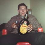 Former North Kenai resident George Coe Dudley, seen here during the winter of 1950-51, was a hard-drinking man. His messy funeral in 1967 in Kenai echoed his lifestyle. (Photo courtesy of Al Hershberger)