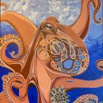 This acrylic-on-wood painting of an octopus by Torie Rhyan was completed as a commission in June 2023. Photo provided by Torie Rhyan