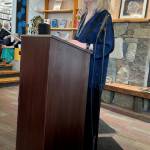 Nancy Lord, recipient of the 2024 Lifelong Learner award by the Friends of the Homer Public Library, presents her speech, What Ive learned about learning and the fight to control it at the library, at the Lifelong Learning celebration at the Homer Public Library on Saturday, April 20, 2024 in Homer, Alaska. Photo by Ken Castner