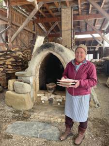 Emilie Springer/ Homer News
Cynthia Morelli displays pre-fired pottery at her kiln off of Ohlson Mountain Road in Homer in preparation for the Homer Pottery Tour.