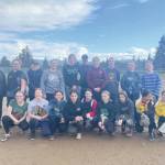 Homer High School Mariner softball team poses at for a team photo at Jack Gist Park in Homer on Monday, May 14. Emilie Springer/ Homer News
