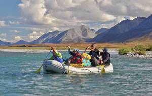 The author guides clients on the Canning River in the Arctic National Wildlife Refuge in 2016. (Photo by Rich Wilkins/courtesy Michael Engelhard.