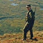 Calvin Fair, in his element, on Buck Mountain, above Chief Cove on Kodiak Island, in October 1986. His hunting partner and longtime friend Will Troyer captured this image while they were on one of the duos annual deer-hunting trips.