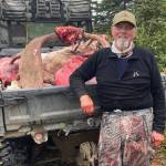 Ken Coleman stands with a moose he successfully harvested in Sept. 2023. (Photo provided by Gary Hollier)