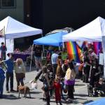 Community members attend the Homer Pride Liberation Celebration in the Kachemak Bay Campus parking lot on Saturday, June 15, 2024, in Homer, Alaska. (Delcenia Cosman/Homer News)