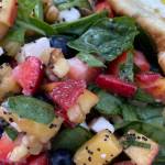 This summer salad is sweet and refreshing, the perfect accompaniment to salty meat and chips. (Photo by Tressa Dale/Peninsula Clarion)