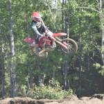 Anchor Points Tanner Houglum competes in the Pro class at Alaska State Motocross Race #4 at Twin City Raceway in Kenai, Alaska, on Sunday, June 16, 2024. (Photo by Jeff Helminiak/Peninsula Clarion)