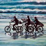 Smooth Riders, a painting by Whitney Dahl, is on display in her solo exhibit at Grace Ridge Brewing through July in Homer, Alaska. Photo provided by Grace Ridge Brewery