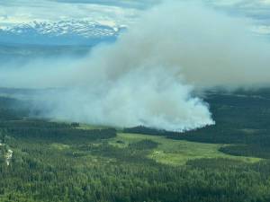 The Tustumena Lake fire. (Photo courtesy Dale Eicher)