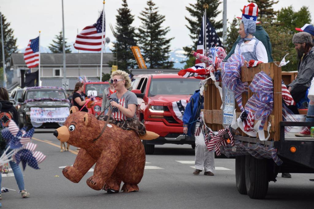 AC/DC Electrical Supply participates in the Fourth of July parade on Thursday, July 4, 2024 in Homer, Alaska. (Delcenia Cosman/Homer News)