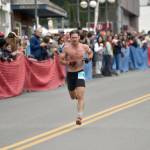 Max King of Bend, Oregon, sets a new 40 to 49 age group record and finishes second in the mens race at the Mount Marathon Race on Thursday, July 4, 2024, in Seward, Alaska. (Photo by Jeff Helminiak/Peninsula Clarion)