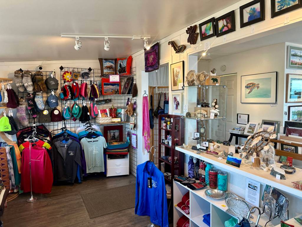 The interior of Diamond Ridge Gallery & Gifts, located on the Homer Spit, is photographed on Wednesday, July 31, 2024, in Homer, Alaska. Photo by Christina Whiting
