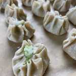 Photo by Tressa Dale/Peninsula Clarion
Gyoza wrappers are filled with shrimp and onion paste.