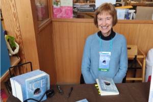 Homer author Susan Pope attends a book signing for "Rivers and Ice" in May 2024 at River City Books in Soldotna, Alaska. Photo provided by Susan Pope