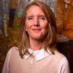 Marjorie Scholl poses at the opening of her Inner Stellar exhibit in May 2024 at the Pratt Museum in Homer, Alaska. Inner Stellar is on display through September. Photo by Chris Kincaid