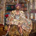 Baroque in Birch is an acrylic painting on canvas by Marjorie Scholl, on display through September in her exhibit, Inner Stellar at the Pratt Musuem in Homer, Alaska. Photo by Chris Kincaid