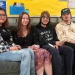 Students sit together ahead of the start of the first day of the school year at Kenai Alternative High School in Kenai, Alaska, on Wedneday, Aug. 21, 2024. (Jake Dye/Peninsula Clarion)