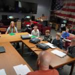 Jonus Kaponus-Angleton speaks to his class on the first day of the school year at Skyview Middle School near Soldotna, Alaska, on Wednesday, Aug. 21, 2024. (Jake Dye/Peninsula Clarion)