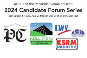 Flyer for the 2024 Candidate Forum Series by KDLL 91.9 FM and the Peninsula Clarion. (Ashlyn OHara/KDLL 91.9)