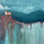 Lighthouse is an acrylic painting by Tracy Early on display at the Art Shop Gallery in Homer, Alaska. Photo provided by the Art Shop Gallery