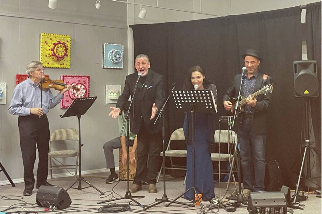 Paris Chansons perform on Sunday, Sept. 15, 2024, at Homer Council on the Arts as part of the Alaska World Arts Festival. (Emilie Springer/ Homer News)