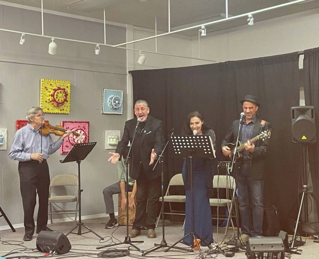 Paris Chansons perform on Sunday, Sept. 15, 2024, at Homer Council on the Arts in Homer, Alaska as part of the Alaska World Arts Festival. (Emilie Springer/ Homer News)