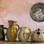 Pottery by Sue Dean is on display in The Dean Gallerys collection, available for viewing on First Friday, Oct. 4, 2024, in Homer, Alaska. Photo provided by Jeff Dean