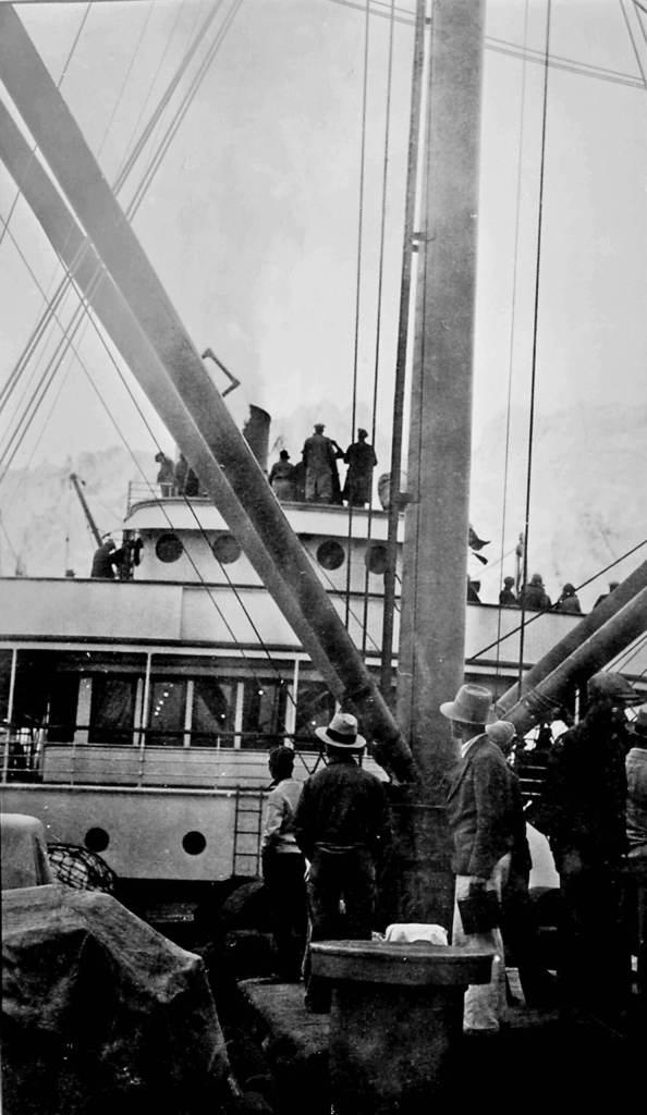 Photo courtesy of the Nutter Family Collection
Warren Melville Nutter took this photo aboard the S.S. Admiral Evans, the ship on which he first came to Alaska, in June 1930.