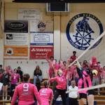 Grace Miotke spikes the ball over the net during the varsity game against Redington on Saturday, Oct. 5, 2024, in the Alice Witte Gymnasium at Homer High School in Homer, Alaska. (Delcenia Cosman/Homer News)